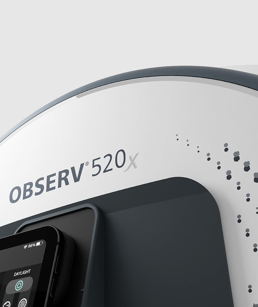 Zbliżenie urządzenia SYLTON OBSERV 520x do obrazowej analizy skóry